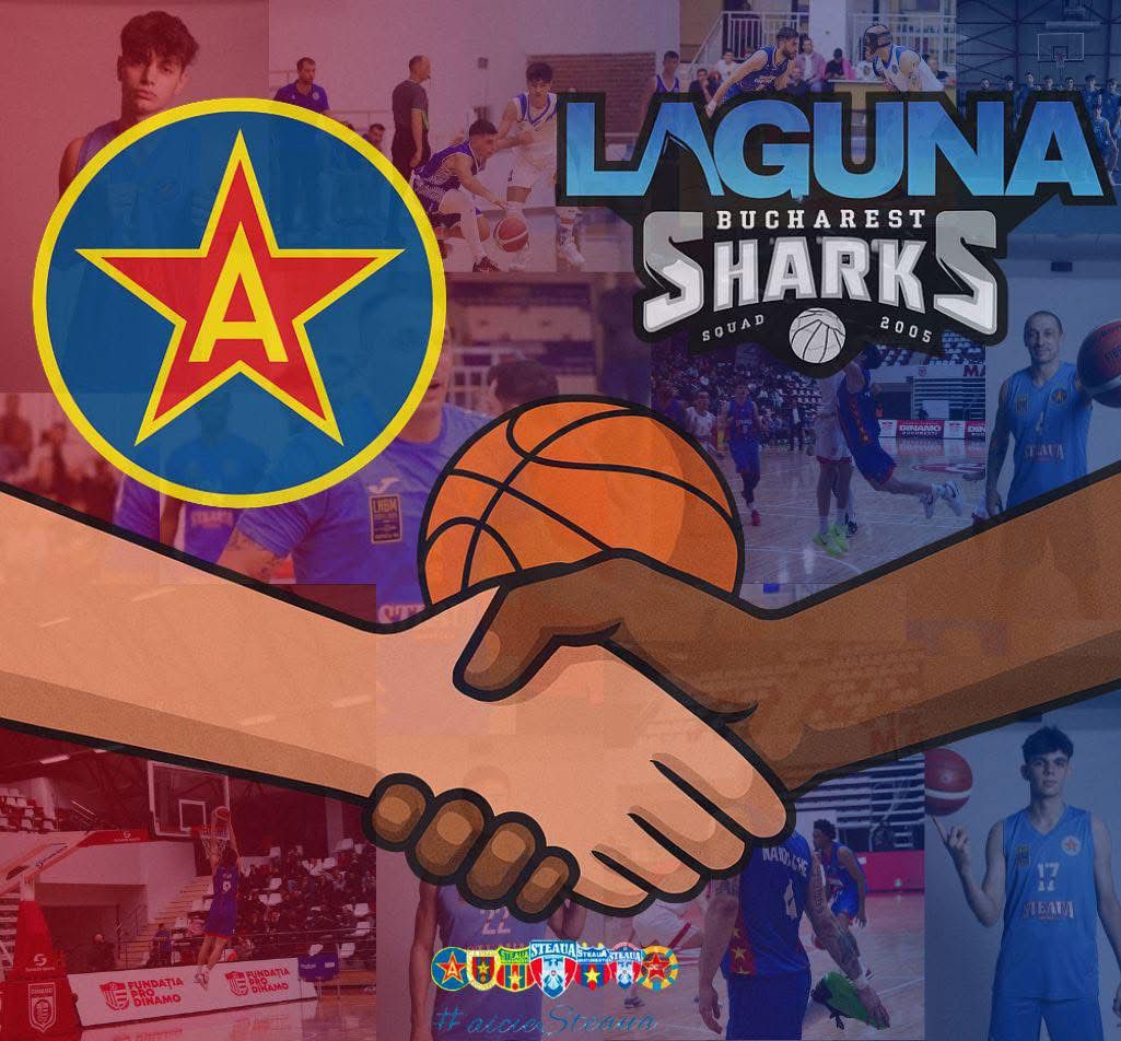 Parteneriat istoric în baschetul românesc: CSA Steaua București și Laguna Sharks devin CSA Steaua Sharks
